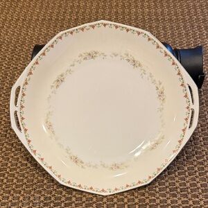 MZ Austria Habsburg handled cake plate with floral border